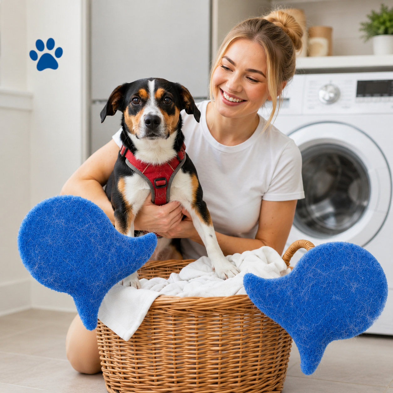 Laundry pet hair remover